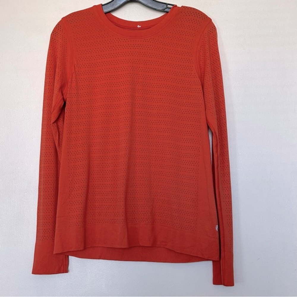 Lululemon Breeze By Long Sleeve Orange- Size 6 Medium - Picture 2 of 10